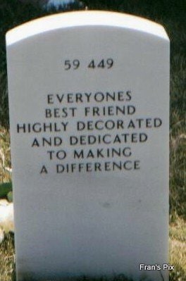 Michael's Gravestone At Arlington